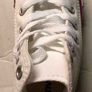 White High top Converse youth sizes new